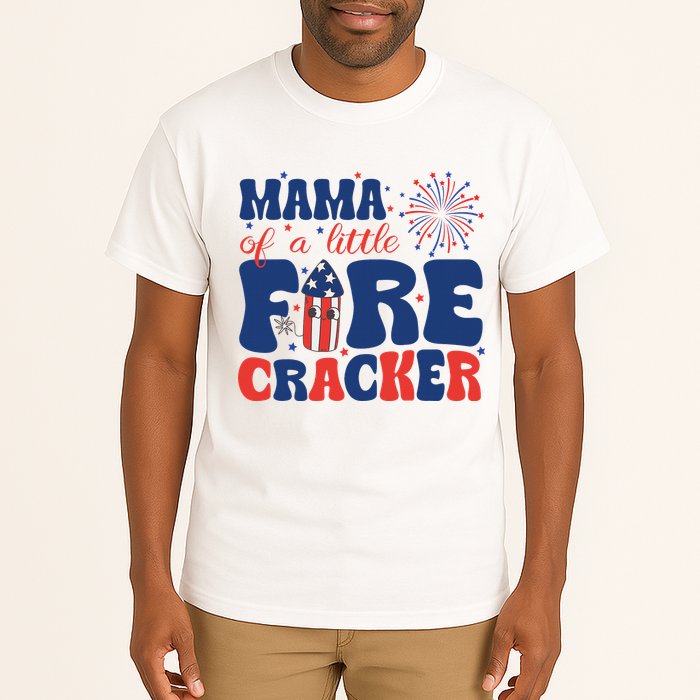 Mama Of A Little Firecracker Family Matching 4th Of July Tall T-Shirt