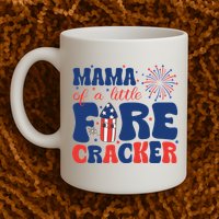 Mama Of A Little Firecracker Family Matching 4th Of July Mug