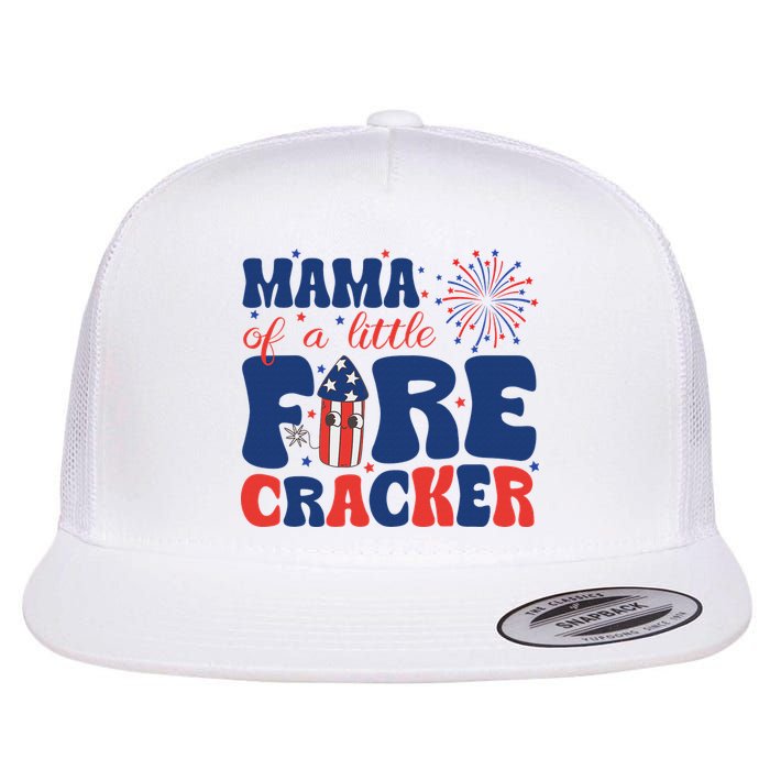 Mama Of A Little Firecracker Family Matching 4th Of July Flatbill Hat