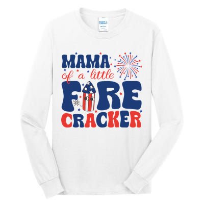 Mama Of A Little Firecracker Family Matching 4th Of July Tall Long Sleeve T-Shirt