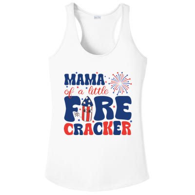 Mama Of A Little Firecracker Family Matching 4th Of July Ladies PosiCharge Competitor Racerback Tank