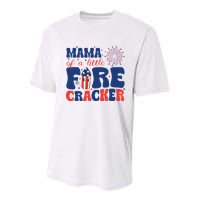 Mama Of A Little Firecracker Family Matching 4th Of July Youth Performance Sprint T-Shirt