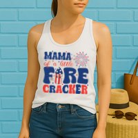 Mama Of A Little Firecracker Family Matching 4th Of July Womens Tank Top