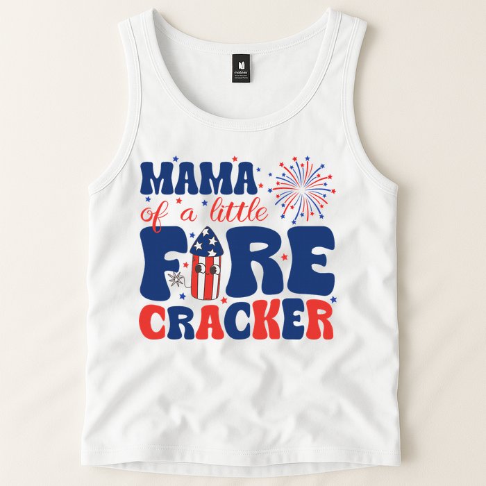 Mama Of A Little Firecracker Family Matching 4th Of July Tank Top
