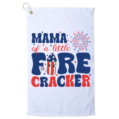 Mama Of A Little Firecracker Family Matching 4th Of July Golf Towel
