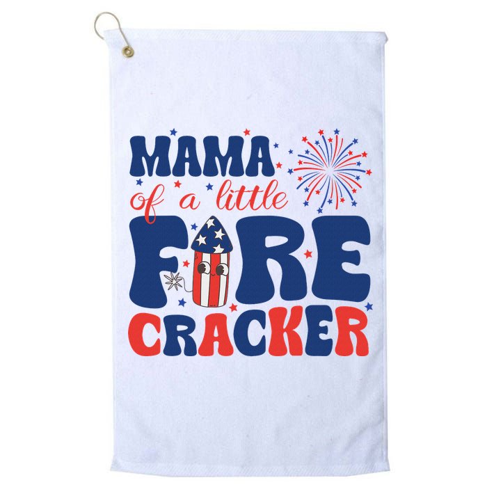 Mama Of A Little Firecracker Family Matching 4th Of July Golf Towel