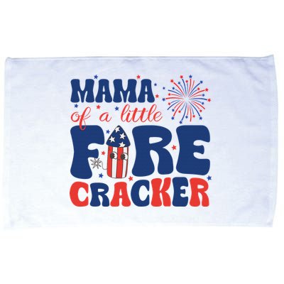 Mama Of A Little Firecracker Family Matching 4th Of July Microfiber Hand Towel