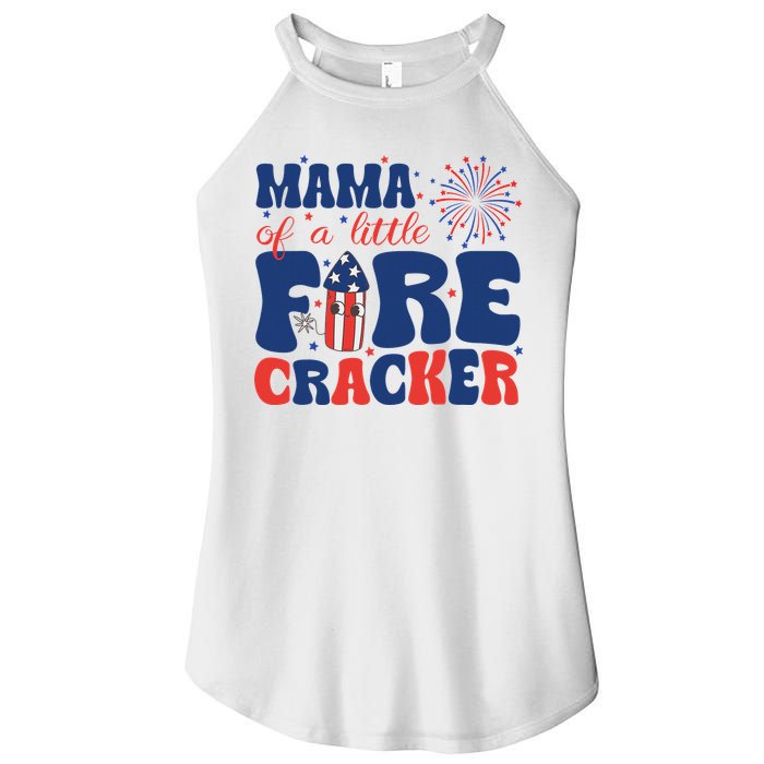 Mama Of A Little Firecracker Family Matching 4th Of July Women's Perfect Tri Rocker Tank