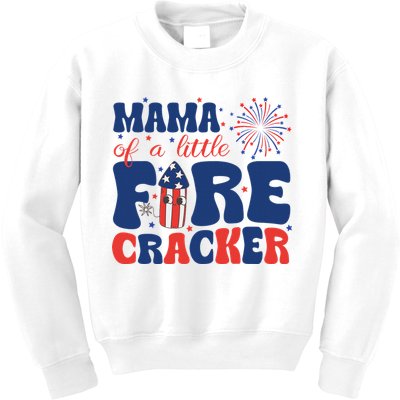 Mama Of A Little Firecracker Family Matching 4th Of July Kids Sweatshirt