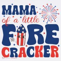 Mama Of A Little Firecracker Family Matching 4th Of July Wool Snapback Cap