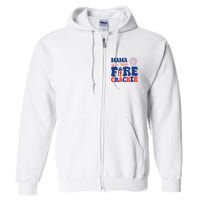 Mama Of A Little Firecracker Family Matching 4th Of July Full Zip Hoodie