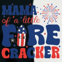 Mama Of A Little Firecracker Family Matching 4th Of July Infant Baby Jersey Bodysuit