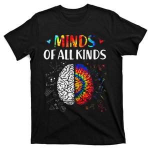 Minds Of All Kinds Neurodiversity Autism Awareness Adhd Asd T-Shirt