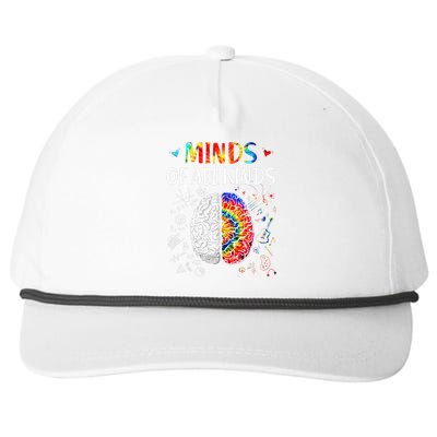 Minds Of All Kinds Neurodiversity Autism Awareness Adhd Asd Snapback Five-Panel Rope Hat