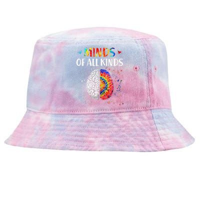 Minds Of All Kinds Neurodiversity Autism Awareness Adhd Asd Tie-Dyed Bucket Hat