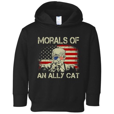 Morals Of An Ally Cat Trump Biden Debate Toddler Hoodie