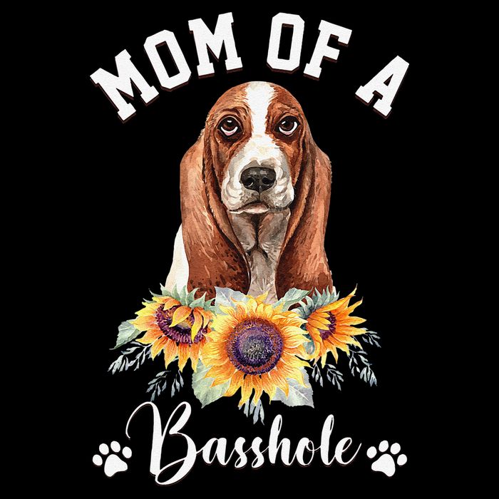 Mom Of A Basshole Basset Hound Dog Mother's Day Baby Bodysuit