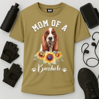 Mom Of A Basshole Basset Hound Dog Mother's Day Cooling Performance Crew T-Shirt
