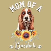 Mom Of A Basshole Basset Hound Dog Mother's Day Cooling Performance Crew T-Shirt