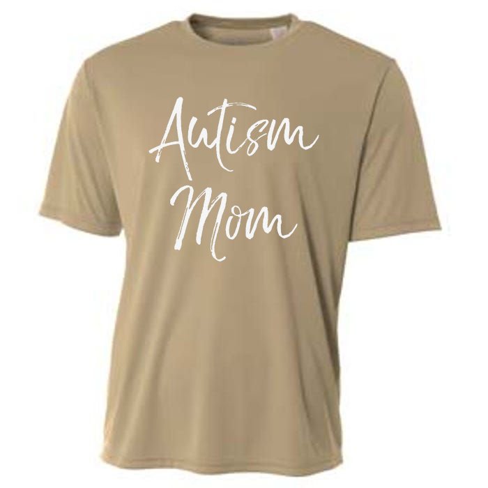 Mom Of Autism Gift Idea For Mother's Day Autism Mom Cooling Performance Crew T-Shirt