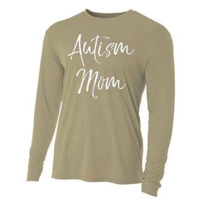 Mom Of Autism Gift Idea For Mother's Day Autism Mom Cooling Performance Long Sleeve Crew