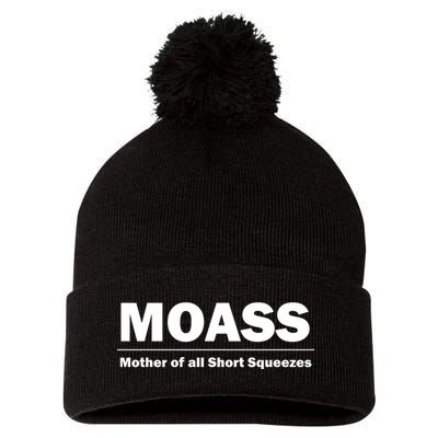 MOASS Mother of all Short Squeezes Pom Pom 12in Knit Beanie