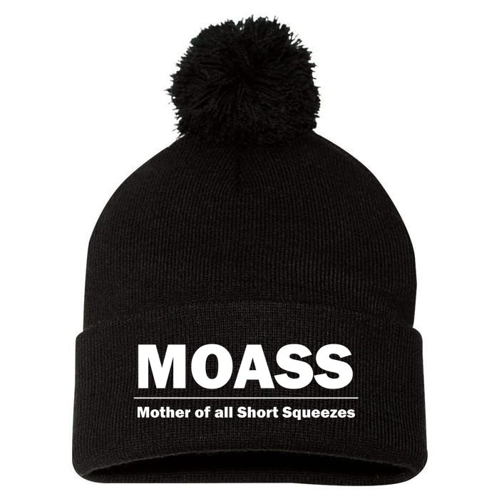 MOASS Mother of all Short Squeezes Pom Pom 12in Knit Beanie