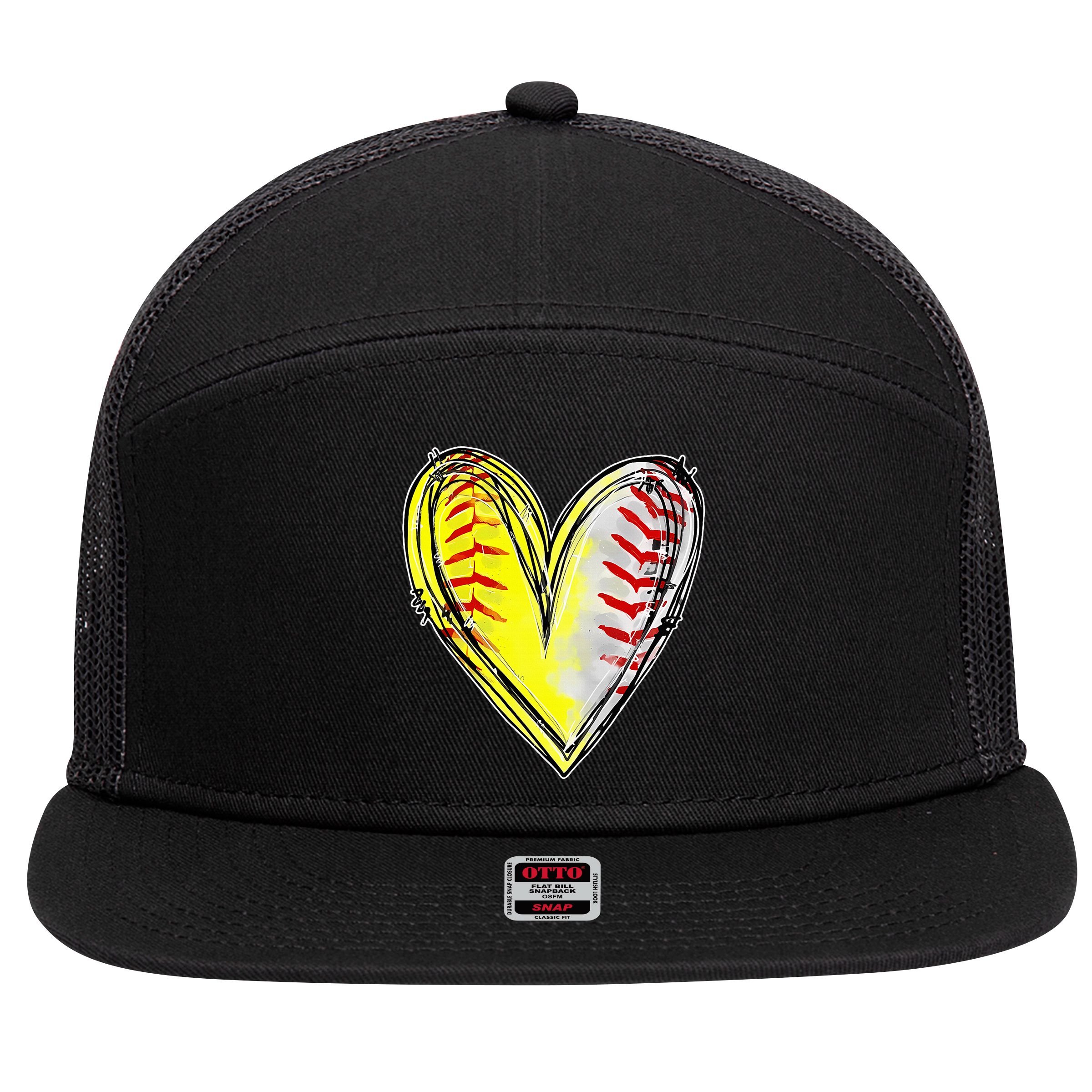 Mom Of Both Baseball Softball Mom Mothers Day 7 Panel Mesh Trucker Snapback Hat
