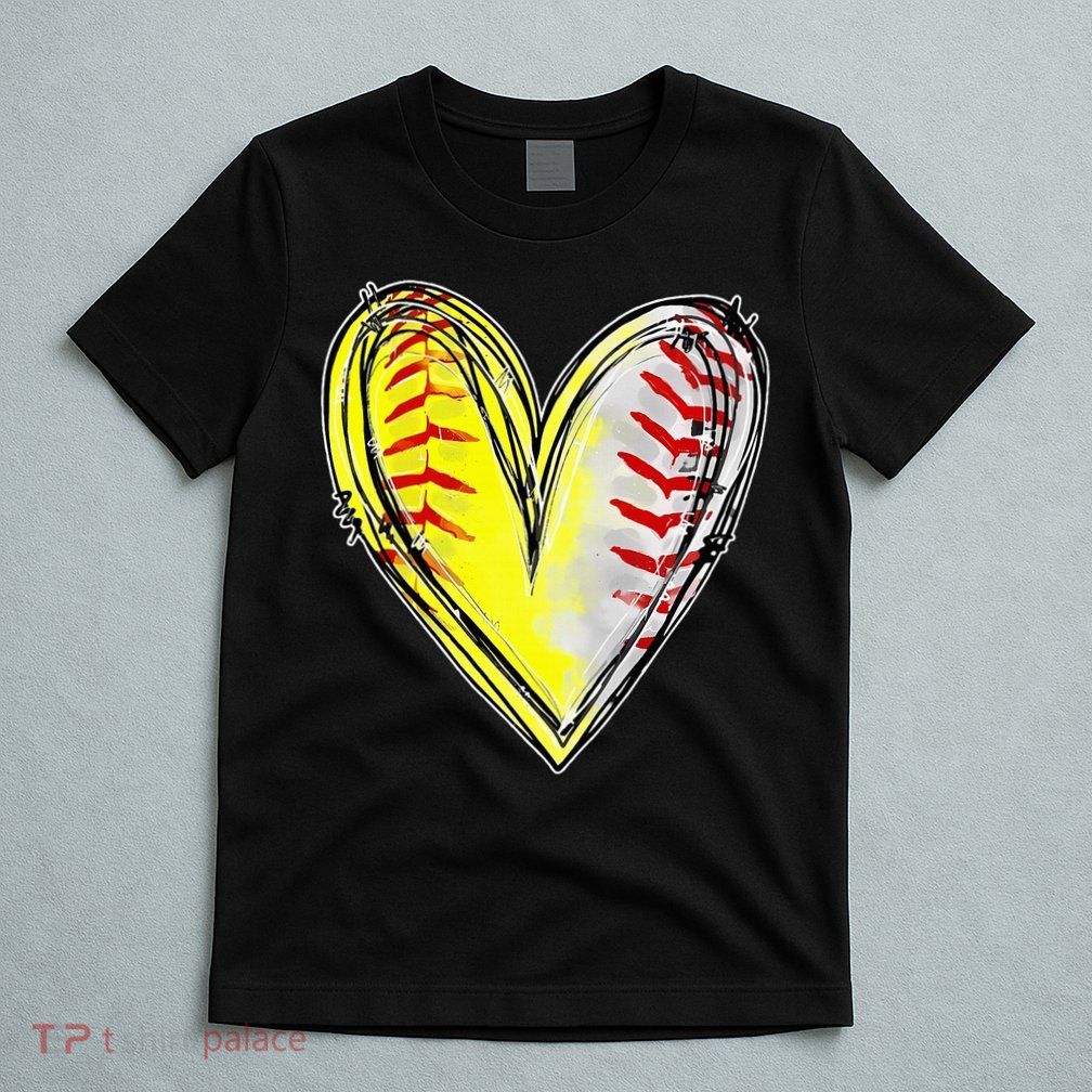 Mom Of Both Baseball Softball Mom Mothers Day T-Shirt