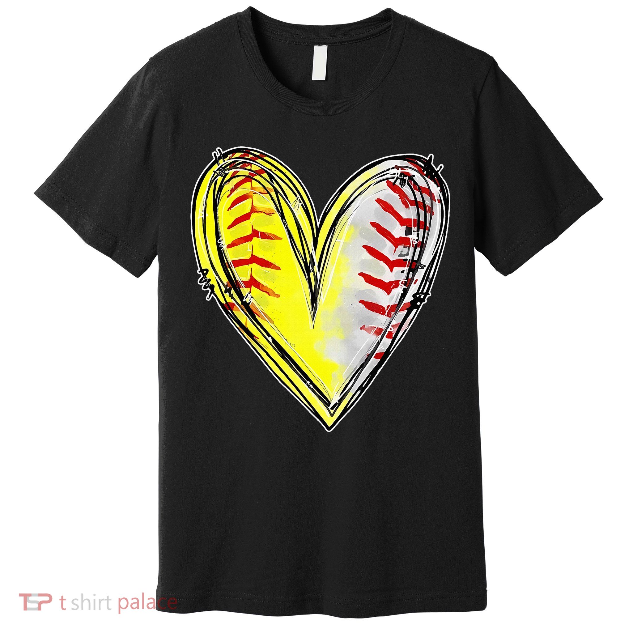 Mom Of Both Baseball Softball Mom Mothers Day Premium T-Shirt