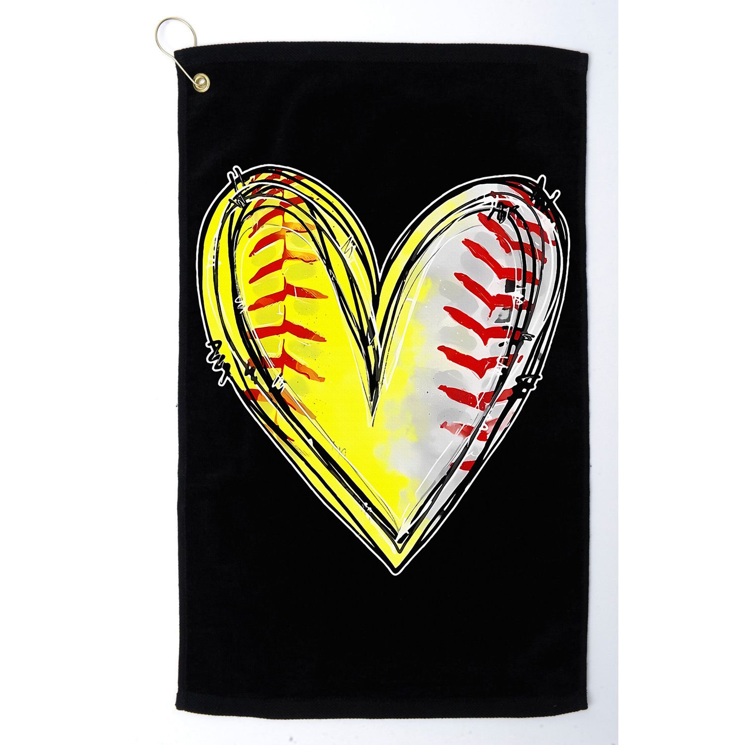 Mom Of Both Baseball Softball Mom Mothers Day Golf Towel