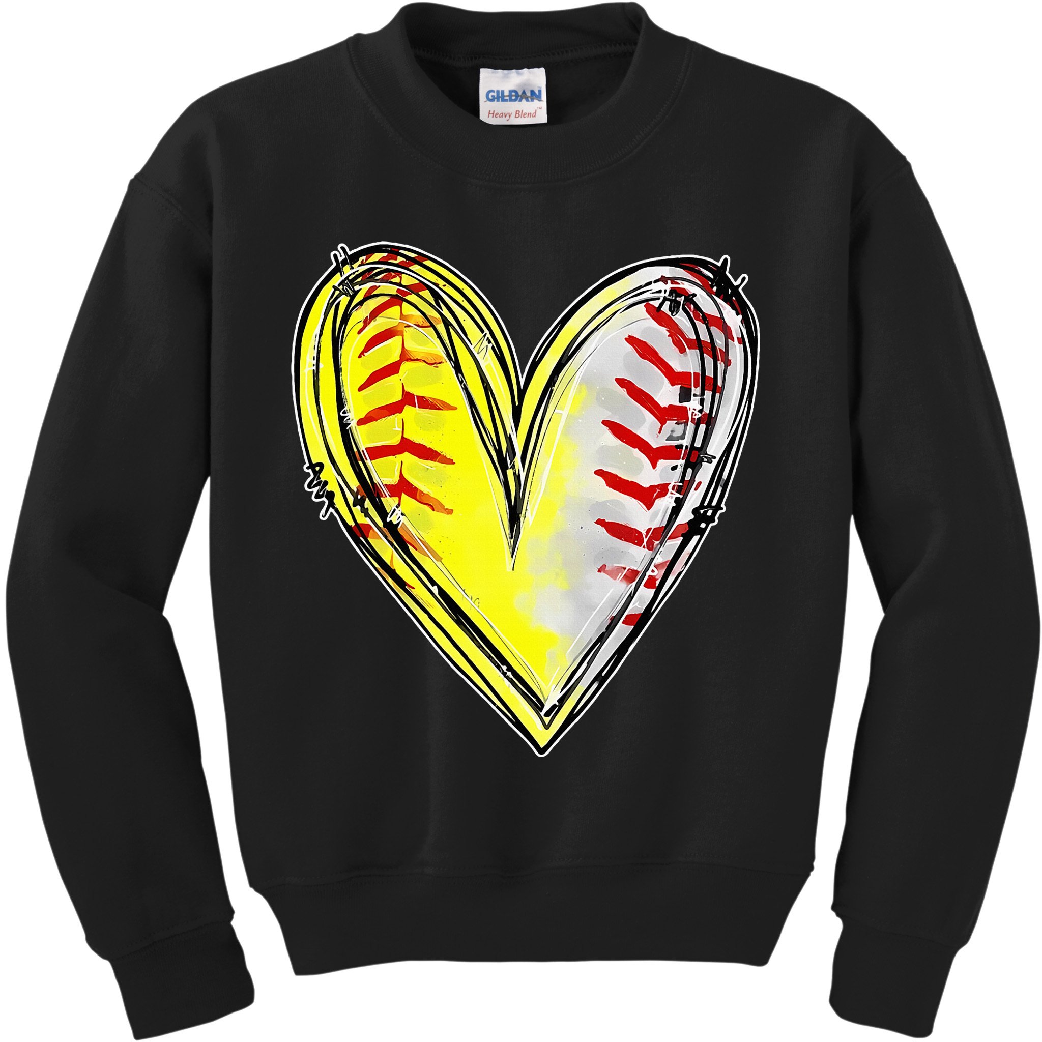 Mom Of Both Baseball Softball Mom Mothers Day Kids Sweatshirt