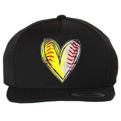 Mom Of Both Baseball Softball Mom Mothers Day Wool Snapback Cap