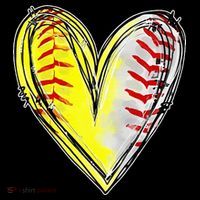 Mom Of Both Baseball Softball Mom Mothers Day Kids T-Shirt