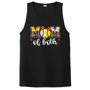 Mom Of Both Leopard Game Day Baseball Softball MotherS Day PosiCharge Competitor Tank