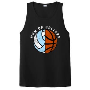 Mom Of Ballers Funny Volleyball Basketball Mom Cool Gift PosiCharge Competitor Tank