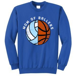 Mom Of Ballers Funny Volleyball Basketball Mom Cool Gift Sweatshirt