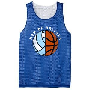 Mom Of Ballers Funny Volleyball Basketball Mom Cool Gift Mesh Reversible Basketball Jersey Tank