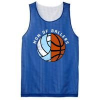 Mom Of Ballers Funny Volleyball Basketball Mom Cool Gift Mesh Reversible Basketball Jersey Tank