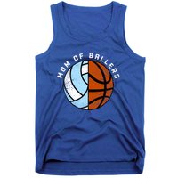 Mom Of Ballers Funny Volleyball Basketball Mom Cool Gift Tank Top