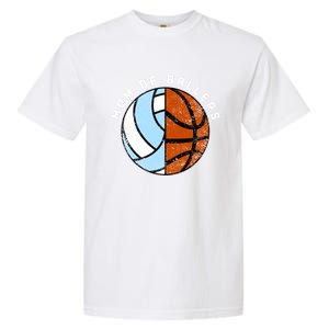 Mom Of Ballers Funny Volleyball Basketball Mom Cool Gift Garment-Dyed Heavyweight T-Shirt