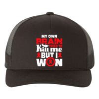 My Own Brain Tried To Kill Me Stroke Survivor Red Ribbon Yupoong Adult 5-Panel Trucker Hat