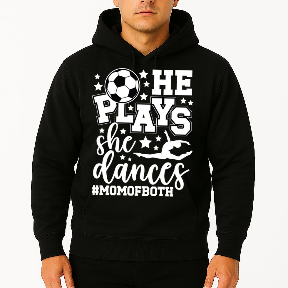 Mom Of Both Dancing & Soccer Mom Of A Dancer & Soccer Player Hoodie