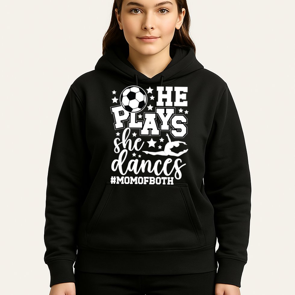 Mom Of Both Dancing & Soccer Mom Of A Dancer & Soccer Player Hoodie