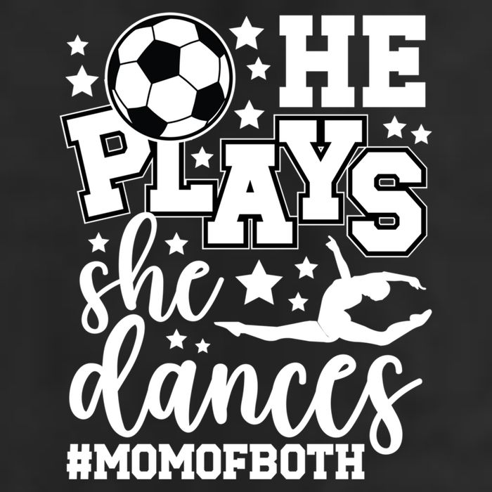 Mom Of Both Dancing & Soccer Mom Of A Dancer & Soccer Player Golf Towel