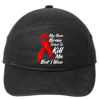 My Own Brain Tried To Kill Me But I Won 7-Panel Snapback Hat