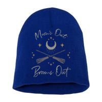 Moons Out Brooms Out Funny Pagan Witch Moon Cycle Gift Funny Gift Short Acrylic Beanie