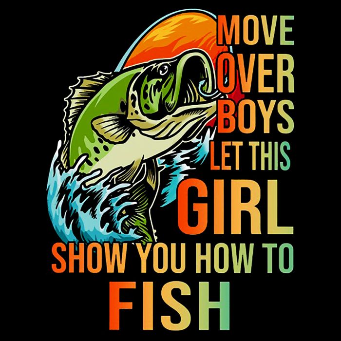 Move Over Boys Let This Girl Show You How To Fish Fishing Cute Gift Impact Tech Backpack