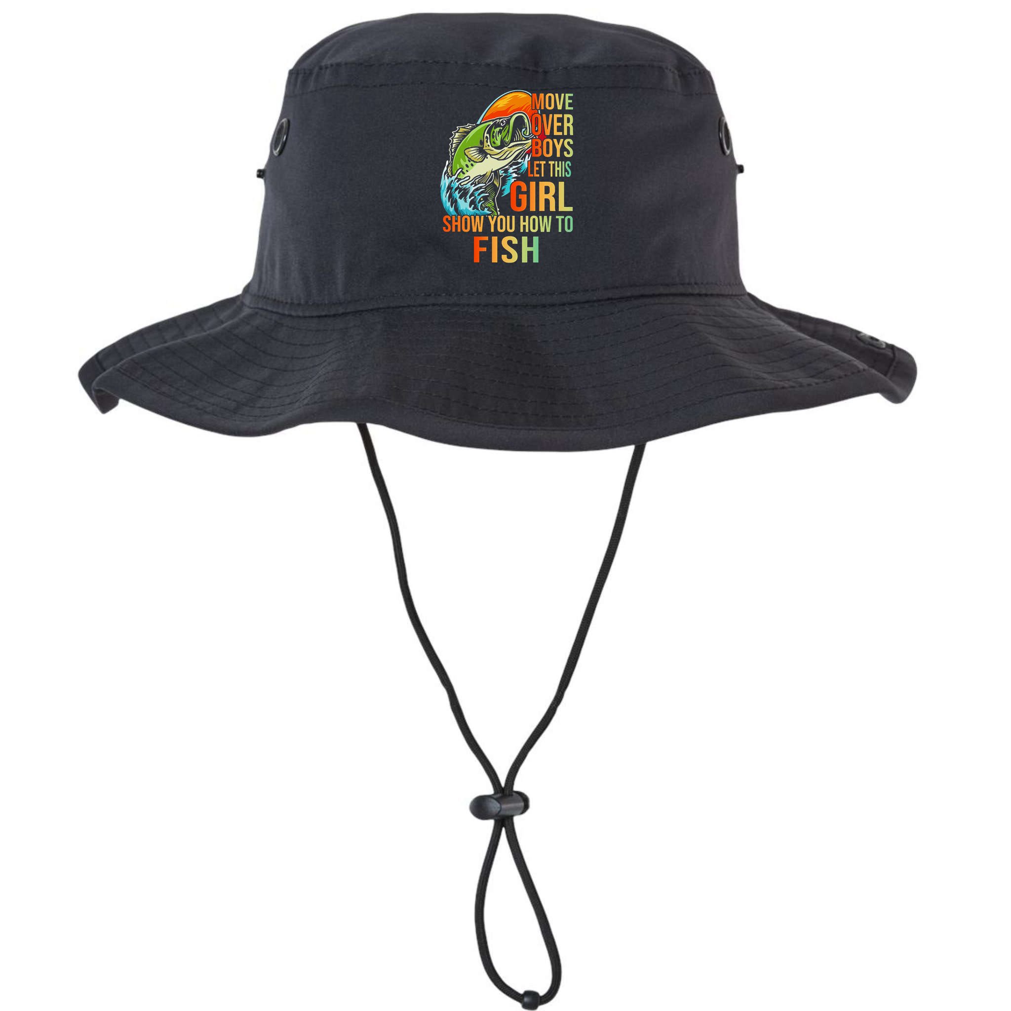 Move Over Boys Let This Girl Show You How To Fish Fishing Cute Gift Bucket Hat