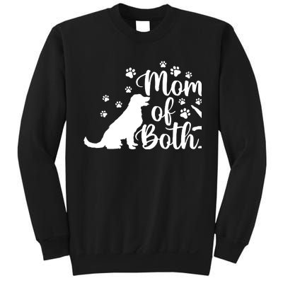 Mom Of Both Cat And Dog Mom Gift Crazy Cat Lady Dog Lover Sweatshirt